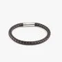 Black & Brown 6mm Leather Bracelet by ZUS 