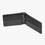 Black Leather Clip Wallet by Jasani