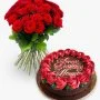 Flowers & Roses Birthday Cookie Cake Bundle