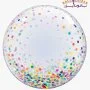 Colorful confetti bubbles balloon