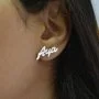 Customized Name Silver Earrings by B Star