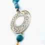 Custumized Blue bead Rosary Car Chain