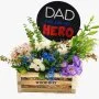 Dad my Hero Flower Arrangement with Frame