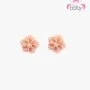 Pearl Pink Diamond Floral Earrings