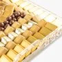 صينية شوكولاتة أكريليك مربعة ذهبية أنيقة من حازم شاهين ديلايتس