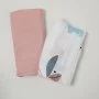 Set of 2, 100% Organic cotton blankets (milestone + pink) by Elli Junior