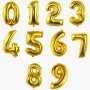 Foil Large Number Gold Balloon