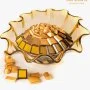 Gold Shell Dish With Aasakom men Aawadah Phrase By Bostani