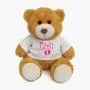 Golden Teddy Bear in White Shirt "It's a Girl!" by Fay Lawson
