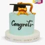 Graduation Cake and Balloon Bundle By Secrets- Blue Theme 