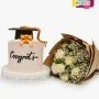 Graduation  Cake and Flowers Bundle By Secrets- Pink  Theme 