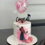Graduation Cake with Balloon for Girls by Yummy Bakes