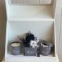 Grey Trio Gift Box with Double Infinity Rose Arrangement by Plaisir