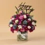 Happy Birthday Flower Vase