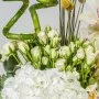Hydrangea and Bamboo Elegant Flower Arrangement
