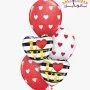 I Love you Red and White Balloons Bouquet 
