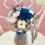 Infinity Bouquet – Blue Roses By Plaisir