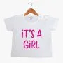 It's a Girl' Baby T-shirt By Fay Lawson