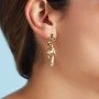 Gold-Plated Modern Earrings
