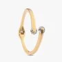 Gold-Plated Open Bangle - Large