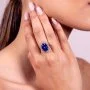 خاتم ليدي دي - ياقوت أزرق من ليلي آند روز 