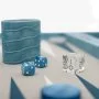 Large Blue Alligator Backgammon Set By VIDO Backgammon