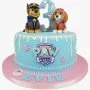 Light blue & Pink Paw Patrol Cake By Cake Social
