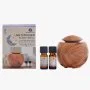 Light Wood Diffuser With 2 X 10ml Lavender & Sleep Oil - Essentials Range USB Diffusers With Oils By Aroma Home