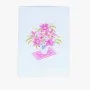 الورود الوردية في مزهرية - بطاقة ثلاثية الأبعاد من أبرا كاردس