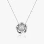 Gold-Plated Dancing Flower Necklace - White Gold