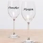 Personalised Wine Glass with Crystals - 2 pcs