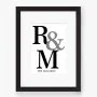 Personalized Couple Initials Print Art