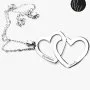 Personolized Attached Hearts Necklace