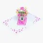 Pink Lilies - 3D Pop up Card By Abra Cards