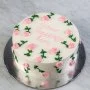 Pink Roses Cute Cake & Roses Bundle