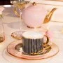 Pinstripe - Teacup & Saucer - Ebony 