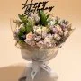 Happy Birthday Flower Bouquet & Premium Chocolate Tablets 