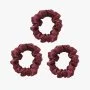 Pure Silk Scrunchies - Pack of 3 -Burgundy Red