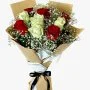 Red and White Roses Hand Bouquet