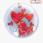 red heart bubbles balloon