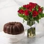 Red Roses and Dates Cake Bundle 