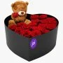 Red Roses & Teddy Bear Arrangement