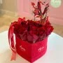 Red Velvet Heart Flowers Bouquet By Plaisir