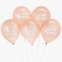 Rose Gold Latex "Happy Birthday" Printed Balloons 5pc Pack by Talking Tables