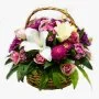 Roses And Lilies Basket
