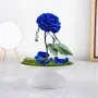 Royal Blue Rose - Love Cage White