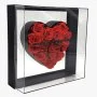 See Through Black Rose Heart Box