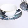 Set of 2 Tala Porcelain Teacups & Saucers By Silsal