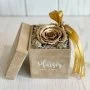 Single Infinity Gold Rose in Tan Box by Plaisir