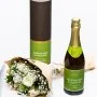 Sparkling Apple and Date Juice by Bateel and Flowers Bundle